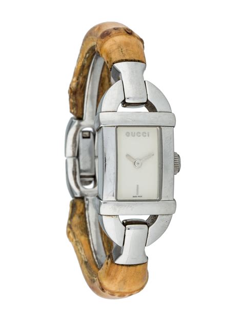 gucci watch with bamboo strap